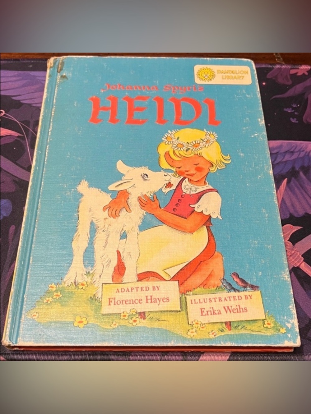 Vintage Dandelion Library Flip Book Heidi & Babar Little Elephant 1945 Classic
